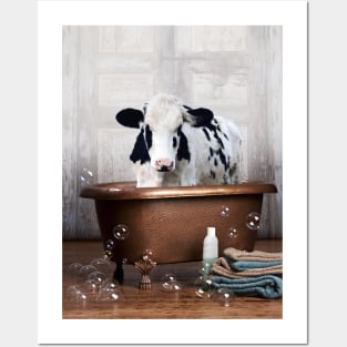 Cow in the Bathtub Posters and Art